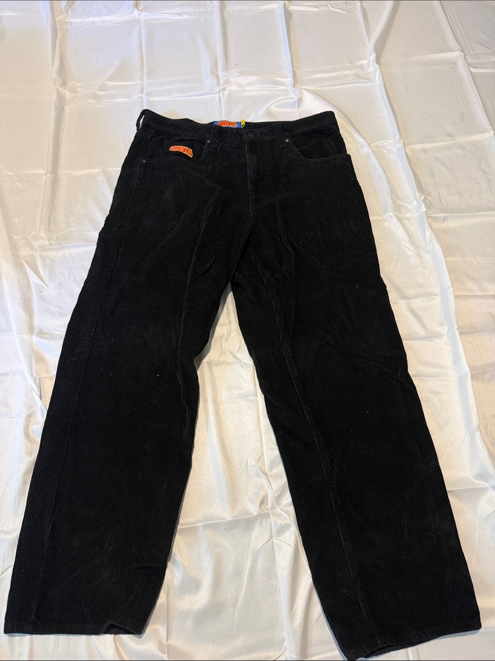 Empyre Black Corduroy Straight-Leg Pants